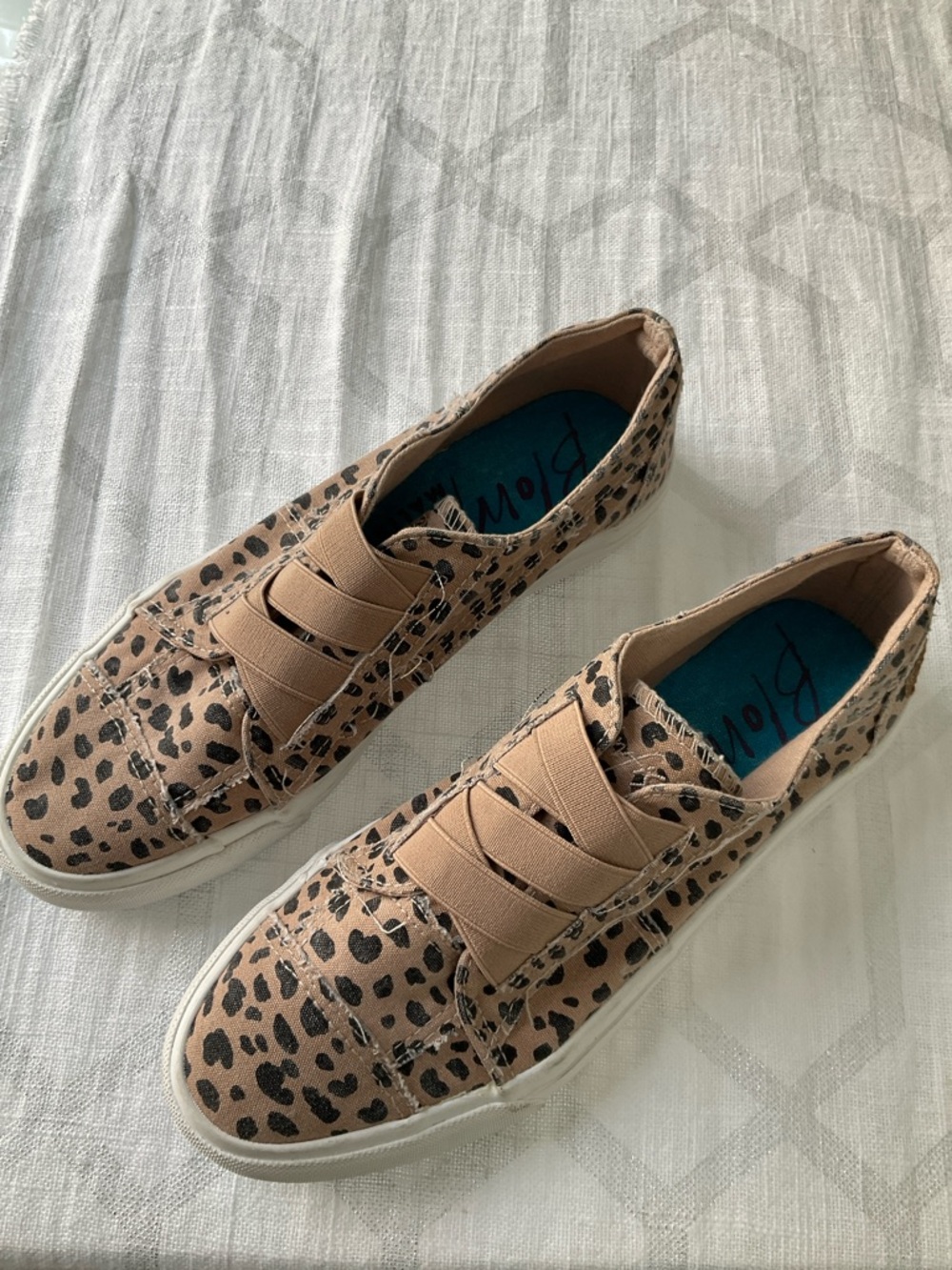 Blowfish Malibu Leopard Print Slip-On Sneakers - Tan Black